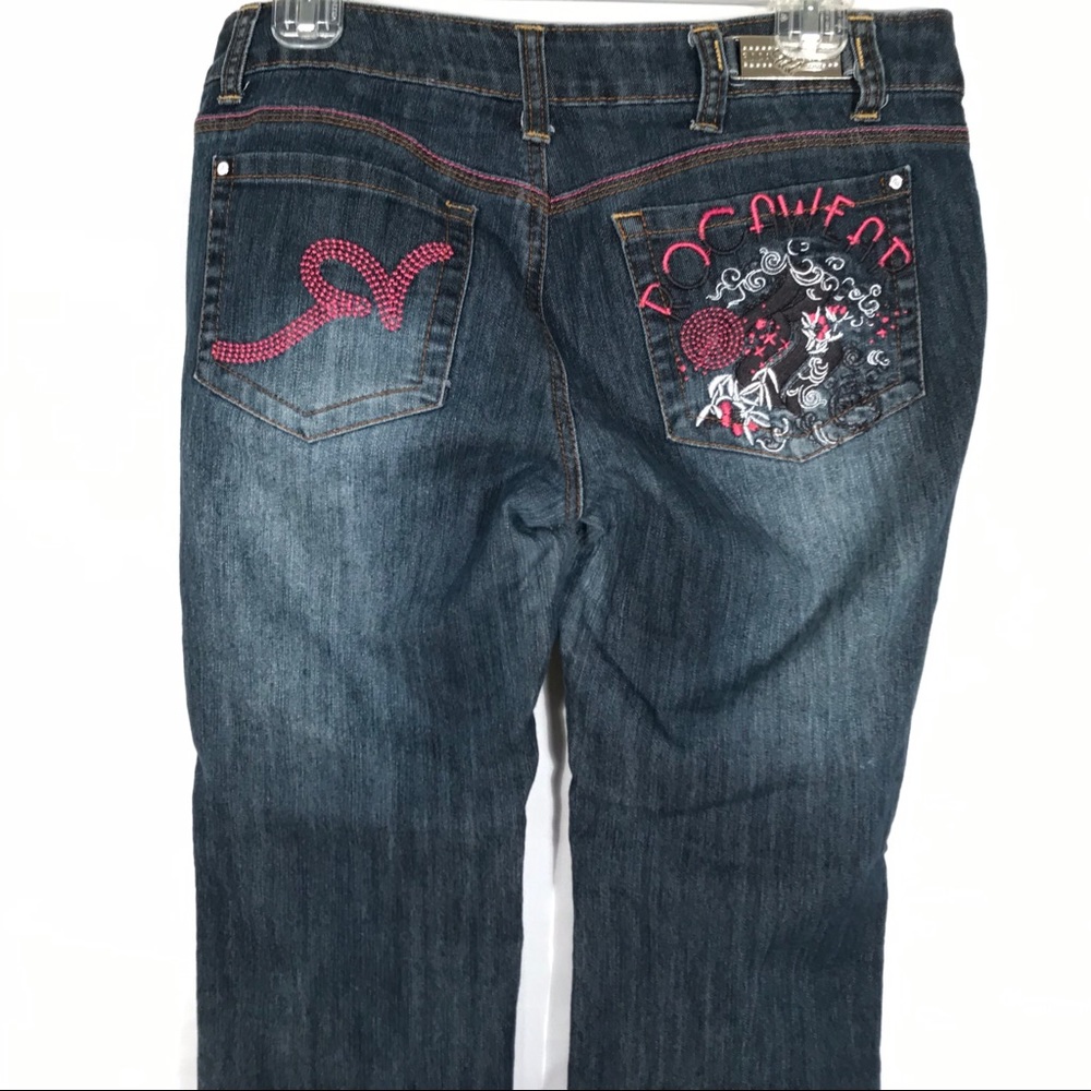Rocawear Jeans Stretch Straight Leg Sz 7 Inseam 29